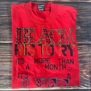 Vintage Black History Month Single Stitch T shirt 90s